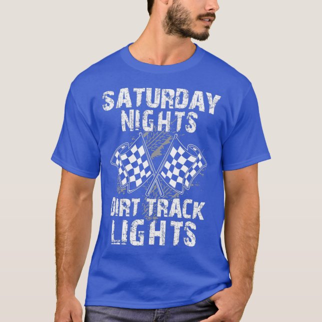 Camiseta Sábado, Noites, Dirt Track Lights Racing Driver (Frente)