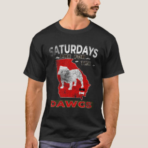 Camiseta Sábados São Para Os Cachorros O Estado Do Bulldog