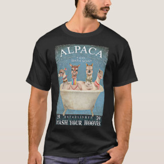 Camiseta Sabão de banho alpaca lave seus cascos.