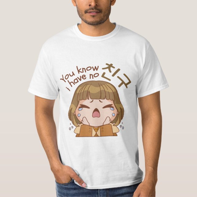 CAMISETA SABE QUE NÃO TENHO 친 구 "AMIGA" GAROTA BONITA CHORA (Frente)