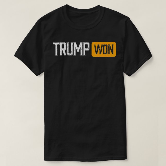 Camiseta Sabe quem ganhou Trump é meu presidente (Frente do Design)