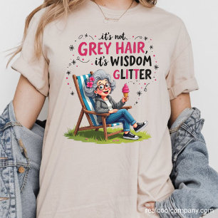 Camiseta Sabedoria Divertida da Vovó Brilhante