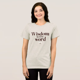 Camiseta Sabedoria em Todas as Palavras