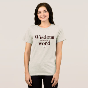 Camiseta Sabedoria em Todas as Palavras