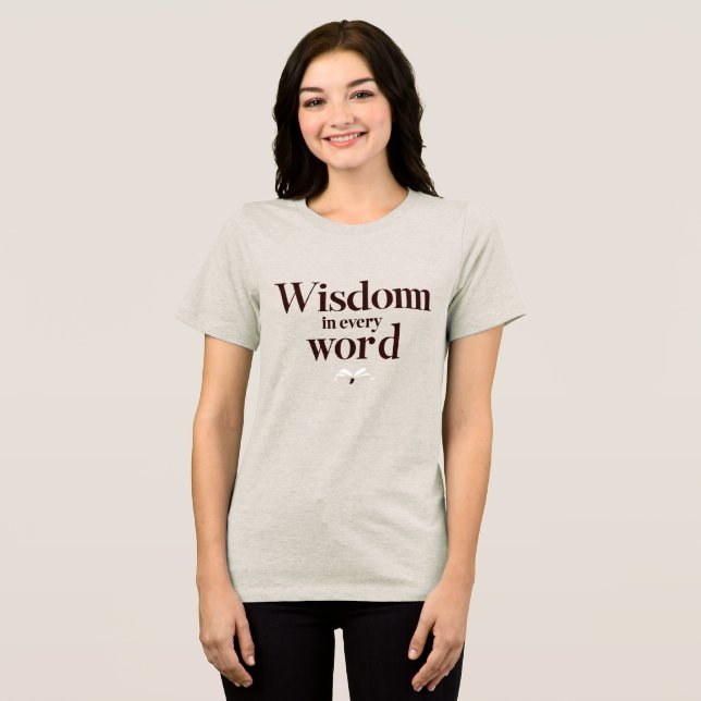 Camiseta Sabedoria em Todas as Palavras (Frente Completa)