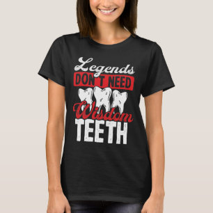 Camiseta Sabedoria Engraçada Remoção dos Dentes Sensateio C