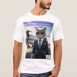 Camiseta Sabedoria Felina e Riqueza - Catpitalista
