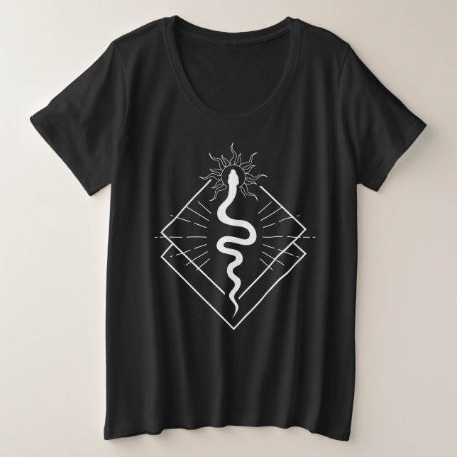 Camiseta Sabedoria Inteligência Cobra de Sol (Frente do Design)