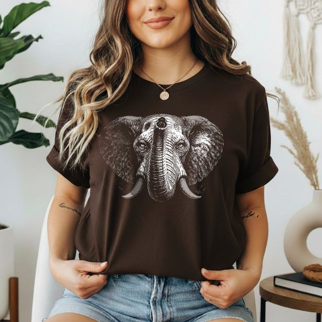 Camiseta Sabedoria – Retrato de Elefante  (Criador carregado)