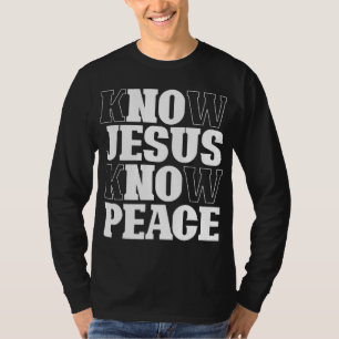 Camiseta Sabem Jesus Sabem Paz Religião Igreja de Deus Cris