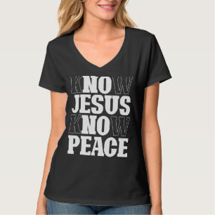 Camiseta Sabem Jesus Sabem Paz Religião Igreja de Deus Cris