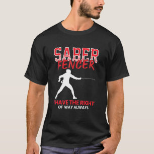 Camiseta Saber Fencer - Treinador de Esgrima Combate aos Es