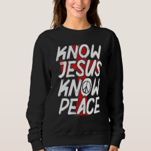 Camiseta Saber que Jesus conhece a paz religião cristã reli