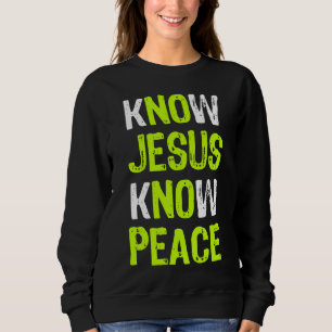 Camiseta Saber que Jesus conhece a paz religiosa cristã