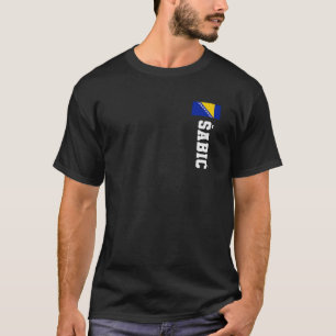Camiseta Sabic Bósnia Flag Casaco Do Braço Emblem Cre