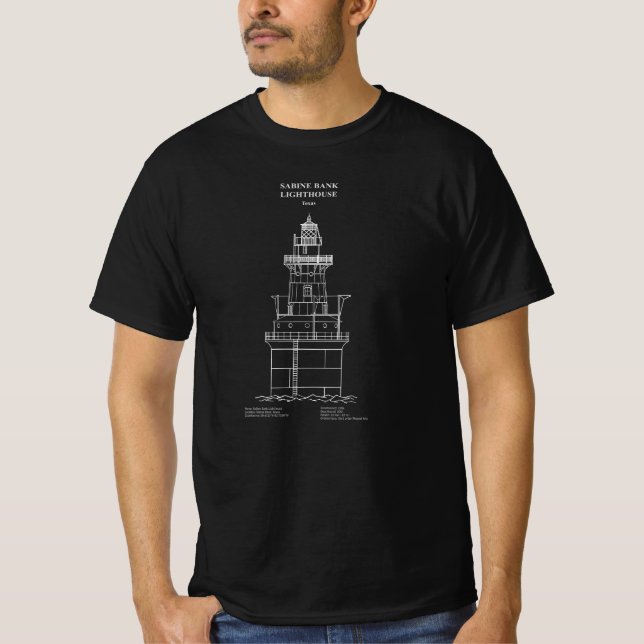 Camiseta Sabine Bank Lighthouse - Texas - AD (Frente)