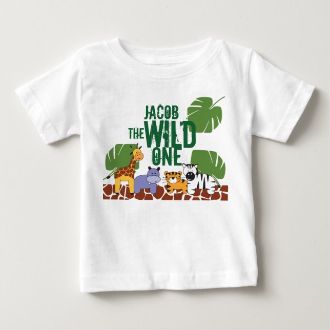 Camiseta Sábio Personalizado Verde Um Safari Primeiro Anive (Frente)