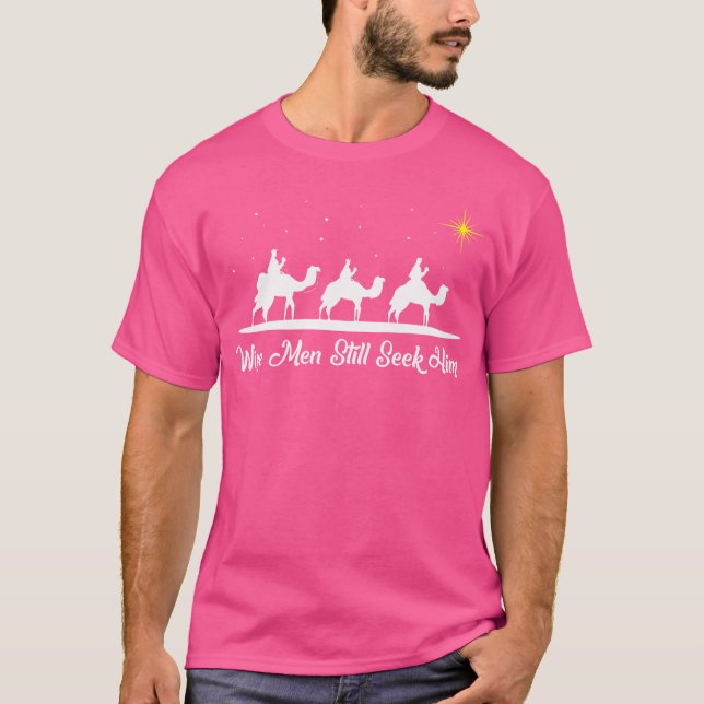 Camiseta Sábios Ainda O Procuram Natal Cristão Jesus (Frente)