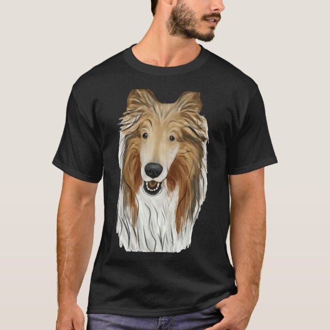 Camiseta Sable Rough Collie Dog (Frente)