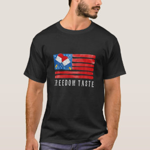 Camiseta Sabor Da Liberdade 4 De Julho Sorvete Usa Sinaliza