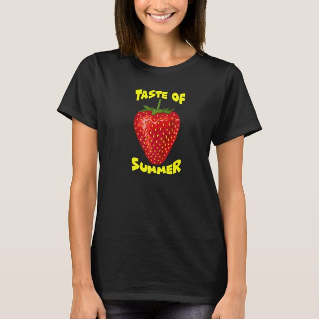 Camiseta Sabor De Figurino De Morango De Verão (Frente)