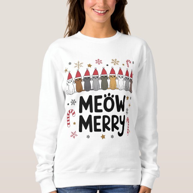 Camiseta Sabor de Natal de Feliz meowy (Frente)
