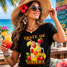 Camiseta Sabor de Verão com Limões e Morangos