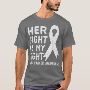 Camiseta Sabor do Cancer do Pulmão Branco A luta dela é min