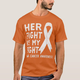 Camiseta Sabor do Cancer do Pulmão Branco A luta dela é min