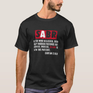 Camiseta Sabr Faith Muçulmano Islã Mesquita Corão Religião 