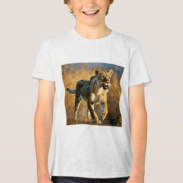 Camiseta Sabre-Toothed Spotted Lioness Ambush – Predator vs (Frente)