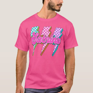 Camiseta Sabrina Xadrez Eu Amo Sabrina 80s Vintage engraçad