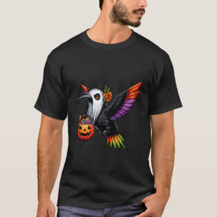Camiseta Saca de Doces Assustador de Halloween Beija-flor F