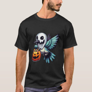 Camiseta Saca de Doces Assustador de Halloween Beija-flor F