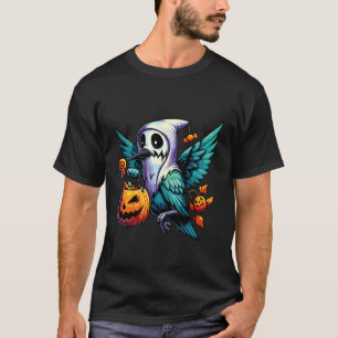 Camiseta Saca de Doces Assustador de Halloween Beija-flor F