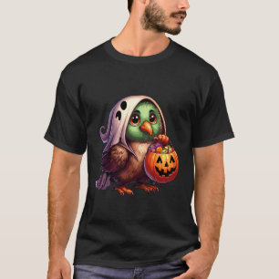 Camiseta Saca de Doces Assustador de Kiwi Fantasma de Hallo