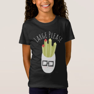 Camiseta Saco de Batatas Fritas Desenho Animado Fofo