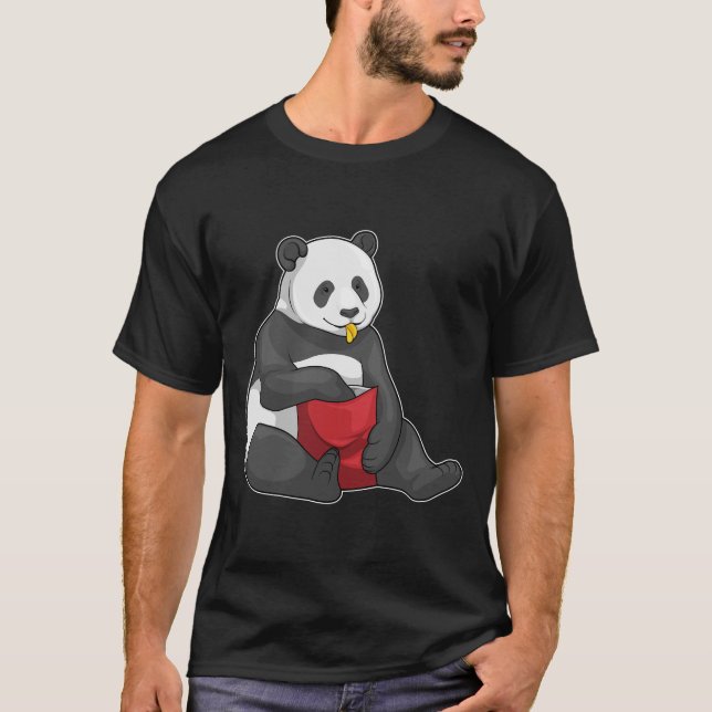 Camiseta Saco de Batatas Fritas Panda (Frente)
