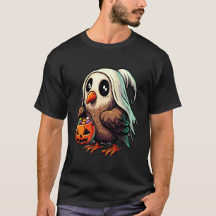 Camiseta Saco de Doces Assustador de Fantasma de Pássaro Ki