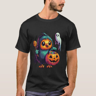 Camiseta Saco de Doces Assustador de Kiwi Fantasma de Hallo