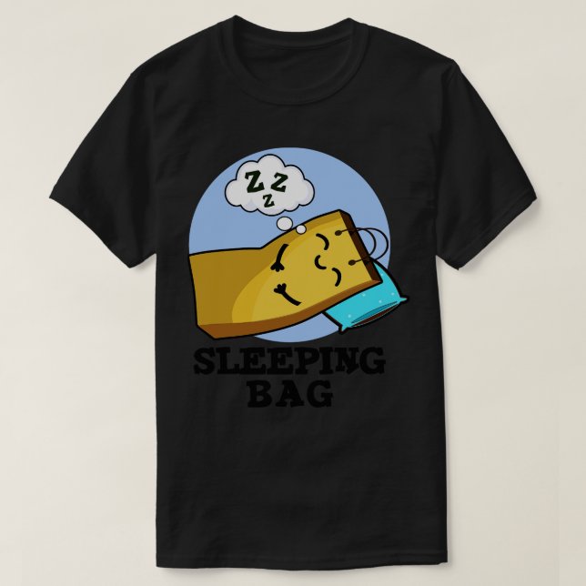 Camiseta Saco de dormir Saco Engraçado Papel Saco 1 (Frente do Design)