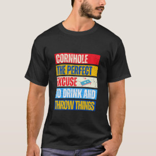 Camiseta Saco de Feijão Desculpa Perfeita para Cornhole Jog