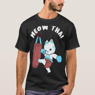 Camiseta Saco de Pancadas Muay Thai Gato Miau Luta Esportiv