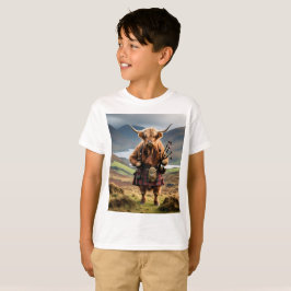 Camiseta Saco de Vaca do Land da Escócia, Kids Tshirt