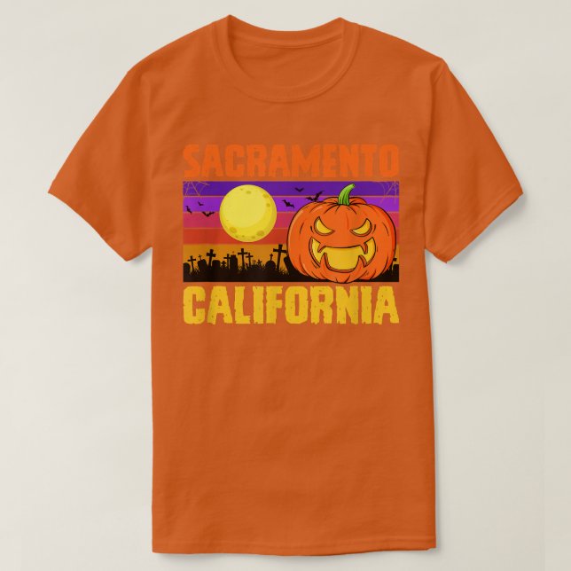 Camiseta Sacramento California Happy Halloween Party Local  (Frente do Design)