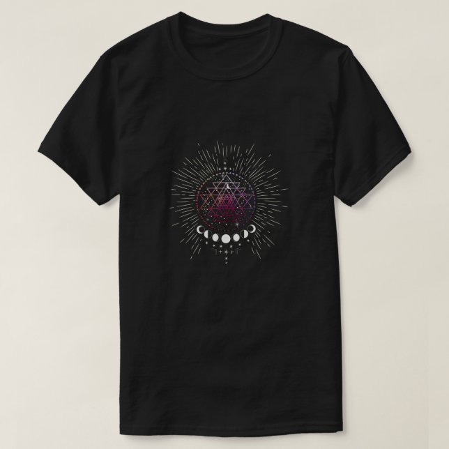 Camiseta Sacred Geometry Symbol Sri Yantra Spiritual  (Frente do Design)