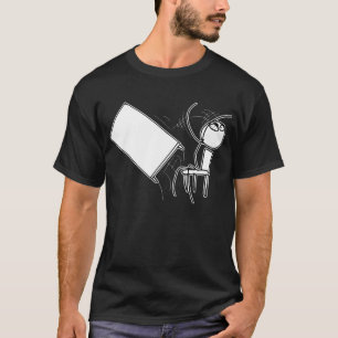 Camiseta Sacudir da mesa que lança a cara Meme da raiva