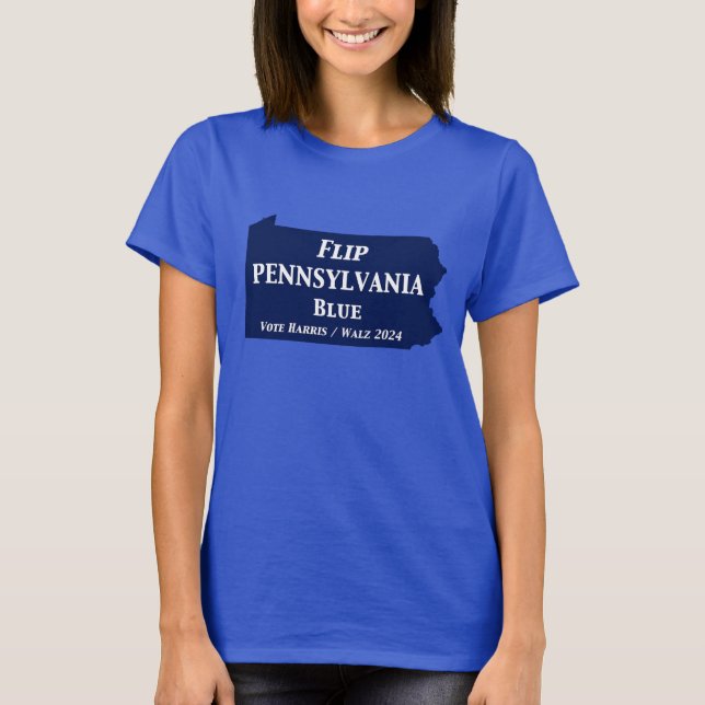 Camiseta Sacudir da Pensilvânia Blue em 2024 (Frente)