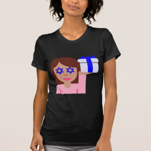 Camiseta sacudir de cabelo chanukkah emoji