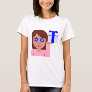 Camiseta sacudir de cabelo chanukkah emoji